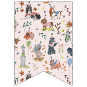 Lets Pawty Pink Dog Puppy Birthday Party Wimpelkette (Erste Fahne)