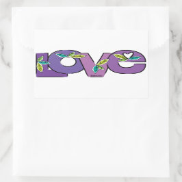 Let's Plant Love in The World Rechteckiger Aufkleber