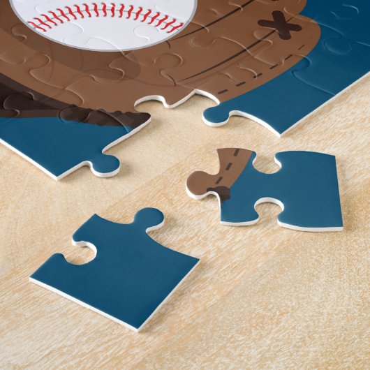 "Let's Play Ball" Baseball Puzzle mit Namen! (Seite)