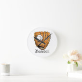Lets Play Baseball Runde Wanduhr (Zuhause)