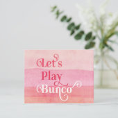 Let's Play Bunco Pink Modern Einladung (Stehend Vorderseite)