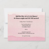 Let's Play Bunco Pink Modern Einladung (Rückseite)