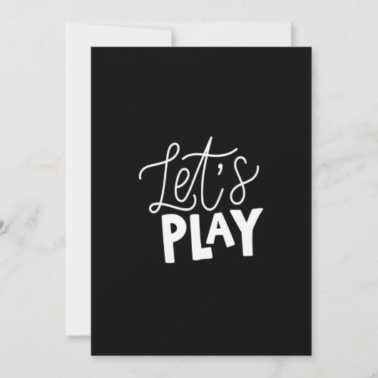 let's play einladung (Vorderseite)