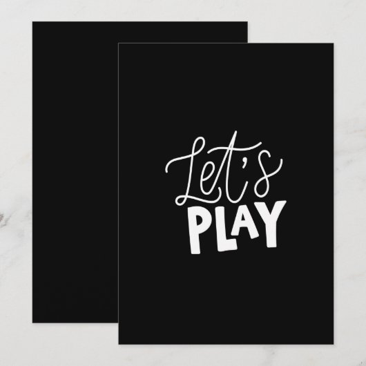 let's play einladung (Vorne/Hinten)