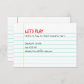 Let's Play Playdate Invitation Einladung (Vorne/Hinten)