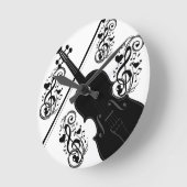 Let's Play,Violin_ Runde Wanduhr (Winkel)