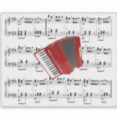 Let's Polka, Red Accordion, Aufkleber (Vorderseite)