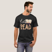 Lets Read Teacher Reading Books And Bookworm Libra T-Shirt (Vorne ganz)
