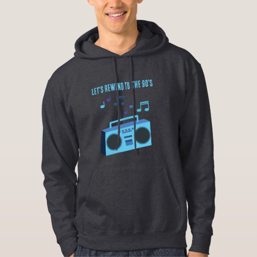 Let's Rewind to the 90's Hoodie (Vorderseite)