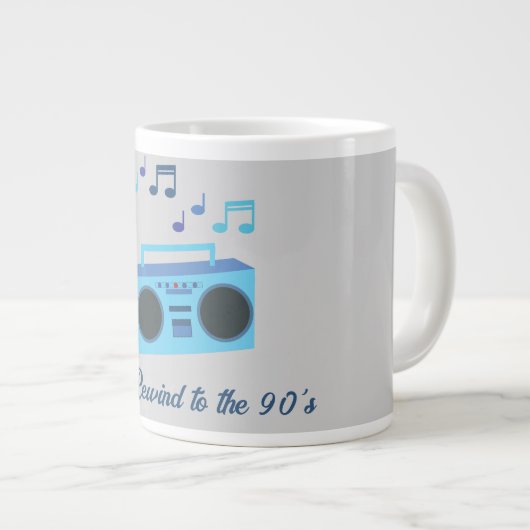 Let's rewind to the 90's Jumbo-Tasse (Vorderseite Rechts)