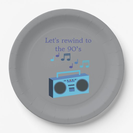 Let's rewind to the 90's pappteller (Vorderseite)