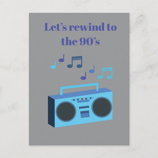 Let's rewind to the 90's postkarte (Vorderseite)