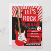 Let's Rock Birthday Invitation Einladung (Vorderseite)
