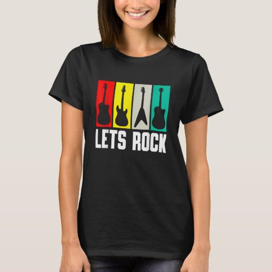 Lets Rock Guitar Guitarist 1 T-Shirt (Vorderseite)