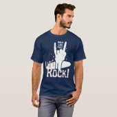 Lets Rock Music Loversshirt retro T-Shirt (Vorne ganz)