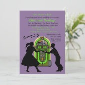 Let's Rock 'n Roll Party Einladung (Stehend Vorderseite)