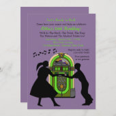 Let's Rock 'n Roll Party Einladung (Vorne/Hinten)