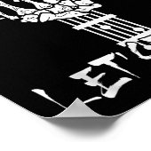 Lets Rock On Halloween Rock And Roll Skeleton Hand Poster (Ecke)