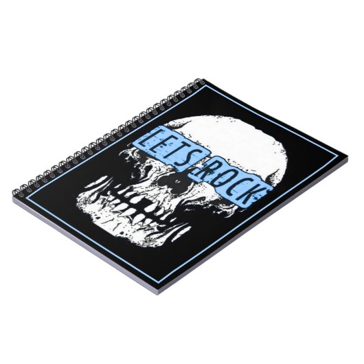 Let's Rock Skull-Notebook Notizblock (Linke Seite)