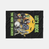 Lets Rock The More The Ier Clic Monsters Halloween Fleecedecke (Vorderseite (Horizontal))