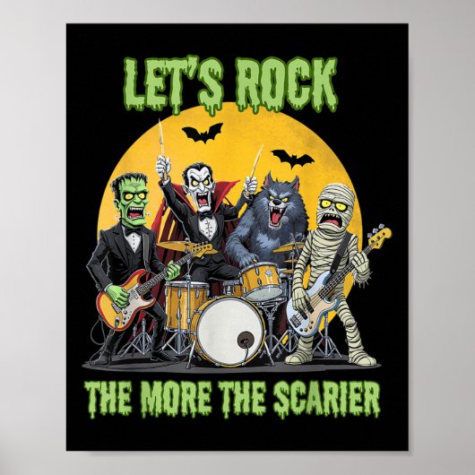 Lets Rock The More The Ier Clic Monsters Halloween Poster (Vorne)