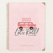 Let's Roll Fun Pink Girly Vintage Van Planer (Vorderseite)
