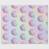 Let's Roll Fun Retro Roller Skating Girls Birthday Geschenkpapier (Flach)