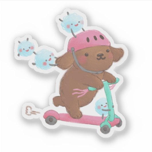 Let's Roll Illustration Aufkleber (Vorderseite)