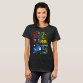 Let's Roll I'm Turning 5 Roller Skate Skating Bday T-Shirt (Vorne ganz)
