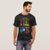 Let's Roll I'm Turning 5 Roller Skate Skating Bday T-Shirt (Vorne ganz)