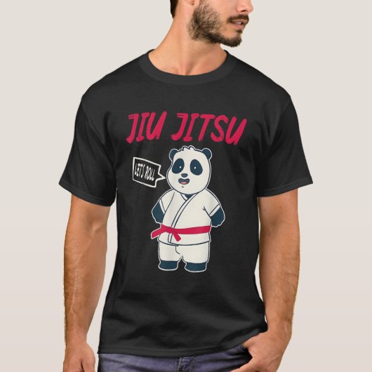 Let's Roll Jiu Jitsu Panda T-Shirt (Vorderseite)