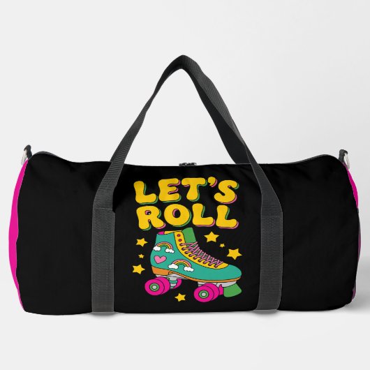 Let's Roll Retro Roller Skate Duffle Bag (Vorderseite)