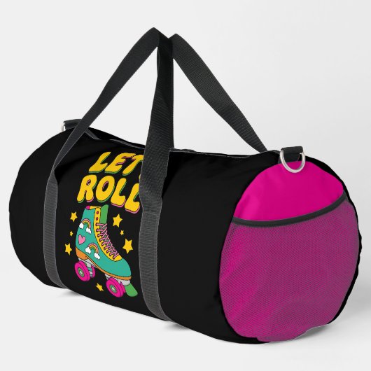 Let's Roll Retro Roller Skate Duffle Bag (Rechte Ecke)
