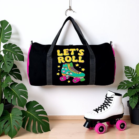 Let's Roll Retro Roller Skate Duffle Bag