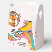 Let's Roll Retro Roller Skating Girl Birthday Geschenkschachtel (Geöffnet)