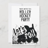 Let's Roll (Roller Hockey) Einladung (Vorderseite)