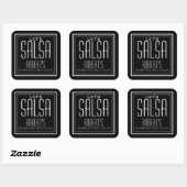 "Let's Salsa" Personalisiertes, hausgemachte Salsa Quadratischer Aufkleber (Blatt)
