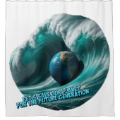 Let's save our planet for the future generation duschvorhang (Vorderseite)