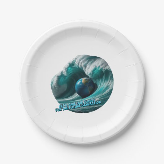 Let's save our planet for the future generation pappteller (Vorderseite)