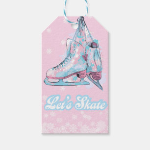 "Let's Skate" Figur Eis Skaten Geburtstagsparty Geschenkanhänger
