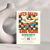 Let's Skate into the glow roller skating birthday Einladung