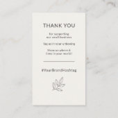 Let's Stay Connected Neutral Minimalist Small Visitenkarte (Rückseite)