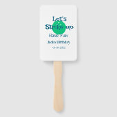 Let's strike up have fun green ball birthday name  fächer (Rückseite)