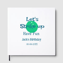 Let's strike up have fun green ball birthday name  gästebuch