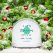 Let's strike up have fun green ball birthday name  schneekugeln (Weihnachten)
