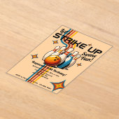 Let's Strike Up Some Fun Bowling Birthday Party Acryleinladungen (Ablage )