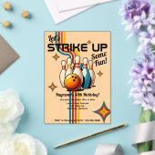 Let's Strike Up Some Fun Bowling Birthday Party Acryleinladungen (In Situ (Hochzeit))