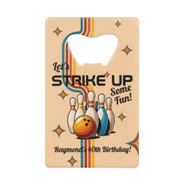 Let's Strike Up Some Fun Bowling Birthday Party Geldbeutel Flaschenöffner