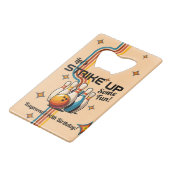 Let's Strike Up Some Fun Bowling Birthday Party Geldbeutel Flaschenöffner (Vorderseite Schrägansicht)