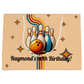 Let's Strike Up Some Fun Bowling Birthday Party Große Geschenktüte (Vorderseite)